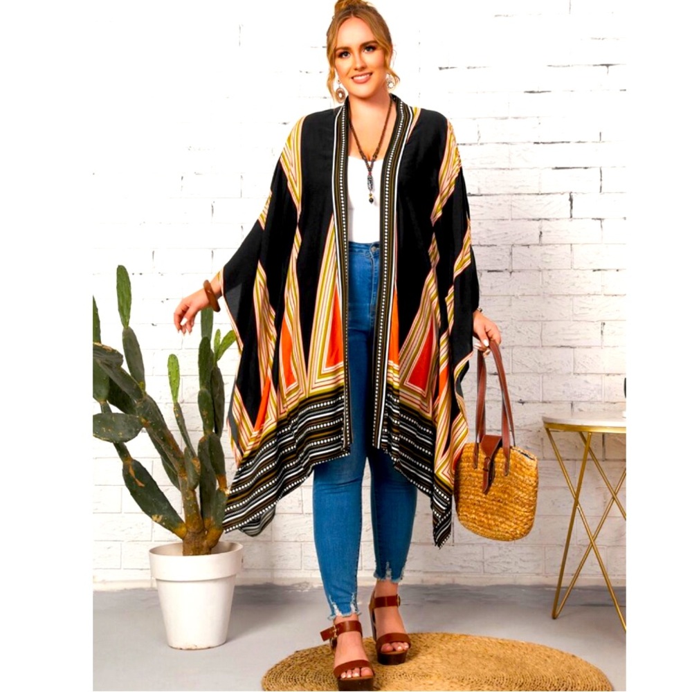 Geometric Kimono Robe / Cover Up